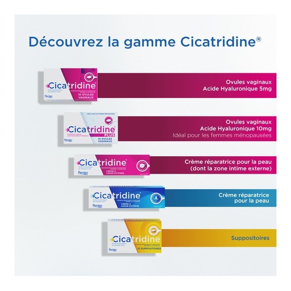 Cicatridine Plus ovule Sécheresse intime