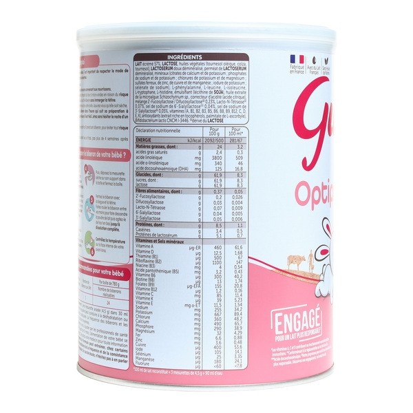 Guigoz Optipro lait 2ème âge