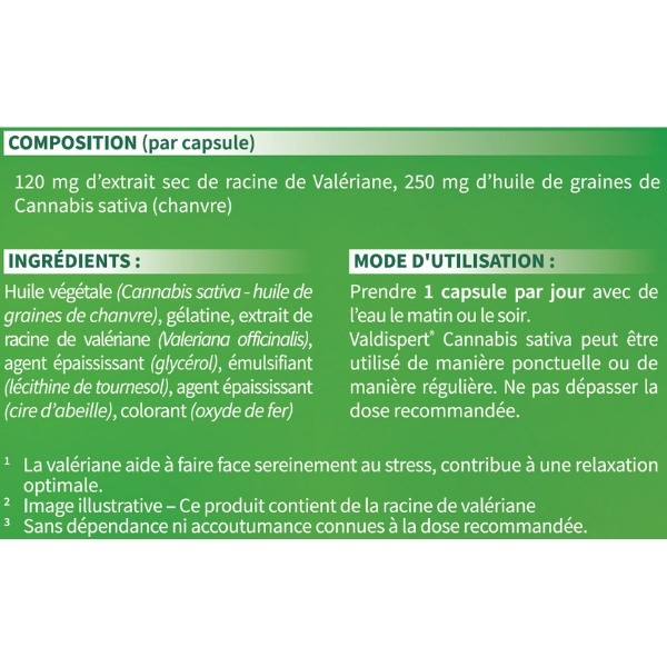 Valdispert Cannabis Sativa capsules