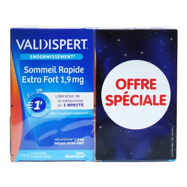 Valdispert Sommeil Rapide Extra Fort 1,9 mg comprimés orodispersibles