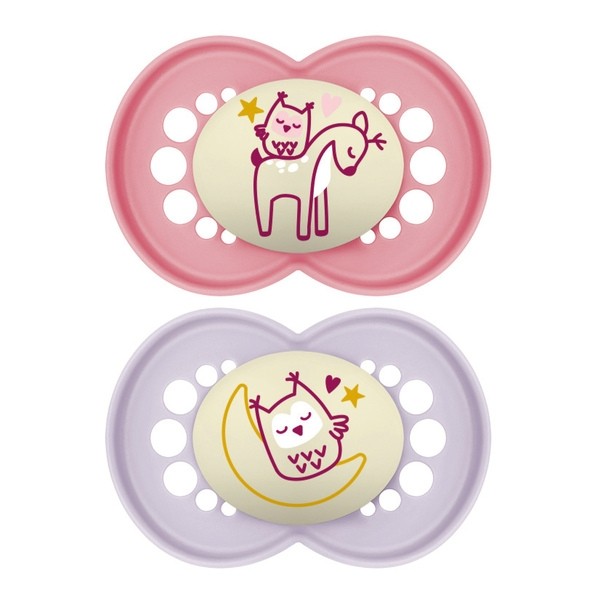 MAM Original sucette silicone anatomique +6 mois Nuit