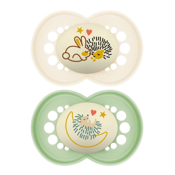 MAM Original sucette silicone anatomique +6 mois Nuit