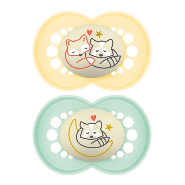 MAM Original sucette silicone anatomique +6 mois Nuit