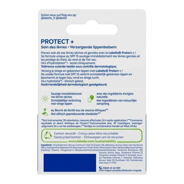 Labello Protect + stick lèvres SPF 15