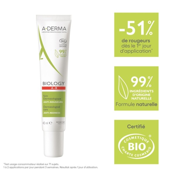 A Derma Biology AR Soin dermatologique anti-rougeurs Bio