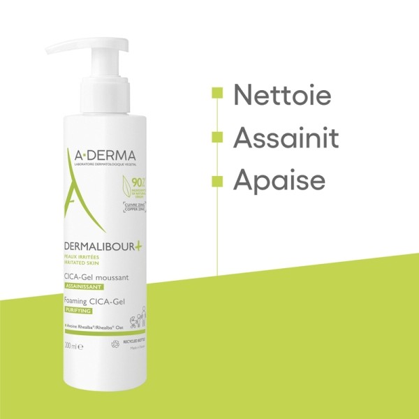 A Derma Dermalibour+ Cica gel moussant assainissant