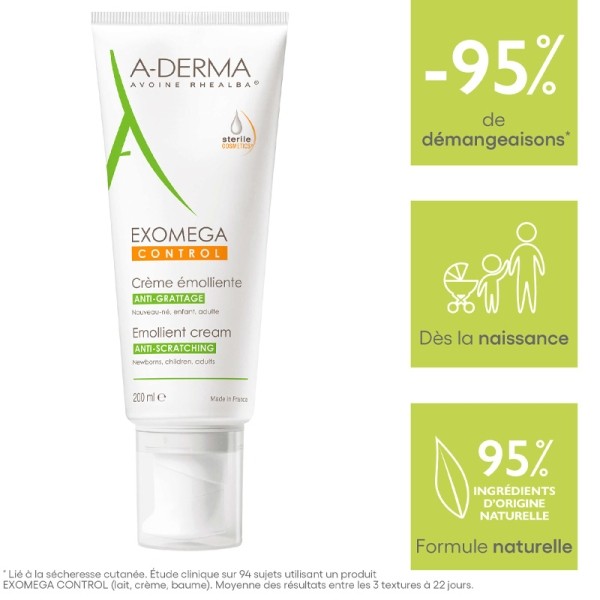 A Derma Exomega Control crème émolliente