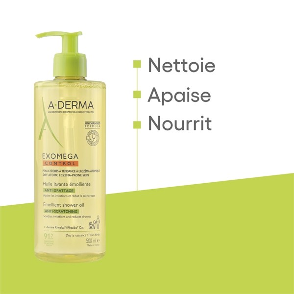 A Derma Exomega Control Huile lavante émolliente
