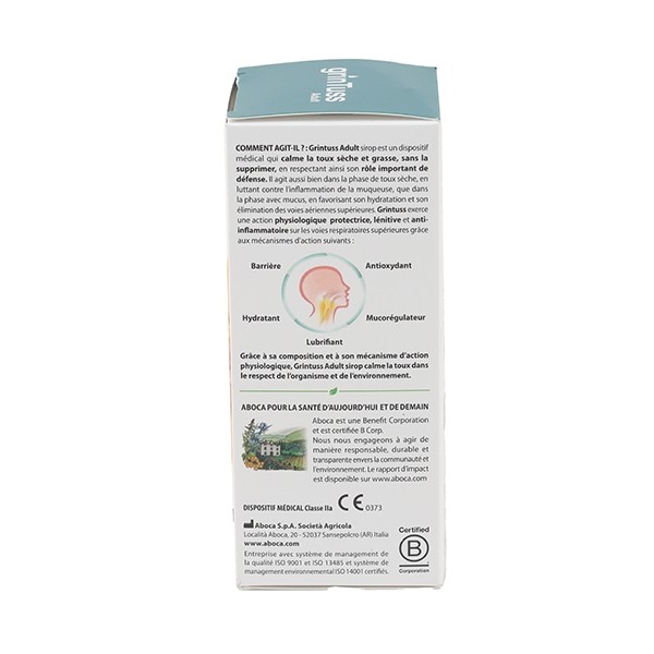 Aboca Grintuss sirop adulte toux sèche et grasse