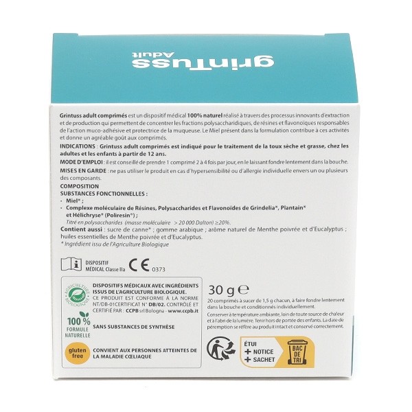 Aboca Grintuss adulte toux sèche et grasse comprimés