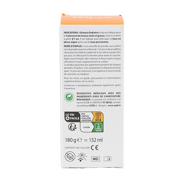 Aboca GrinTuss Pediatric Sirop Toux sèche et grasse