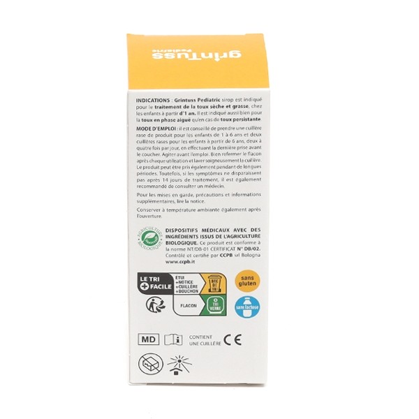 Aboca GrinTuss Pediatric Sirop Toux sèche et grasse