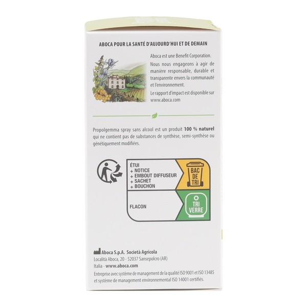 Aboca Propolgemma Spray gorge sans alcool adulte et enfant