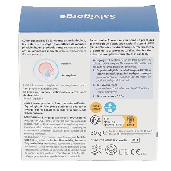 Aboca Salvigorge comprimés à sucer