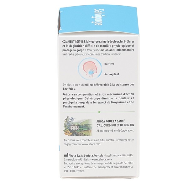 Aboca Salvigorge Spray sans alcool