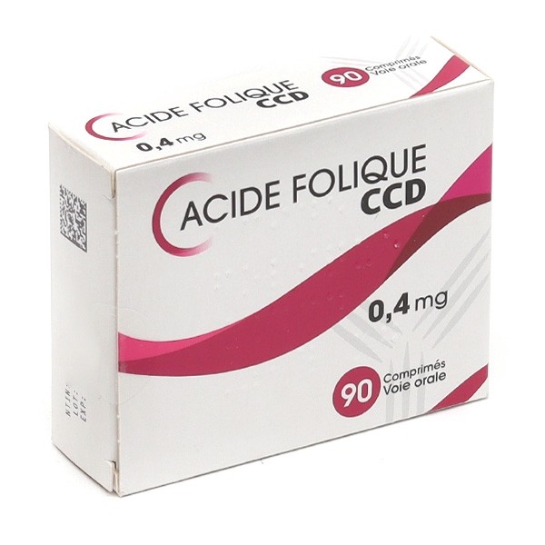 Acide folique CCD 0,4 mg comprimés