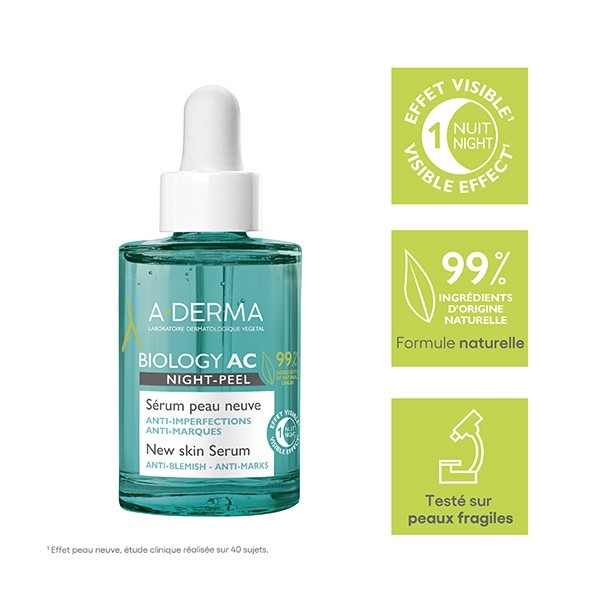 A Derma Biology AC Night Peel Sérum Peau Neuve
