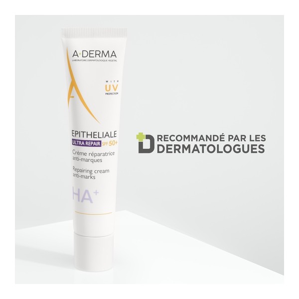 A Derma Epitheliale AH Ultra Crème réparatrice  anti marques SPF 50+