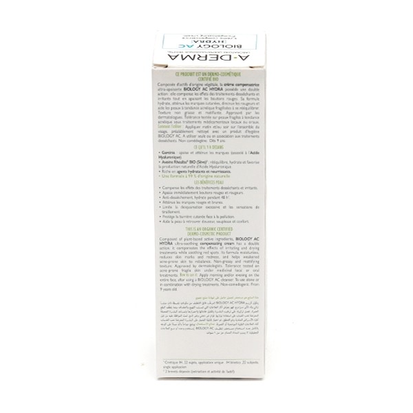 A Derma Biology AC Hydra Crème compensatrice Bio