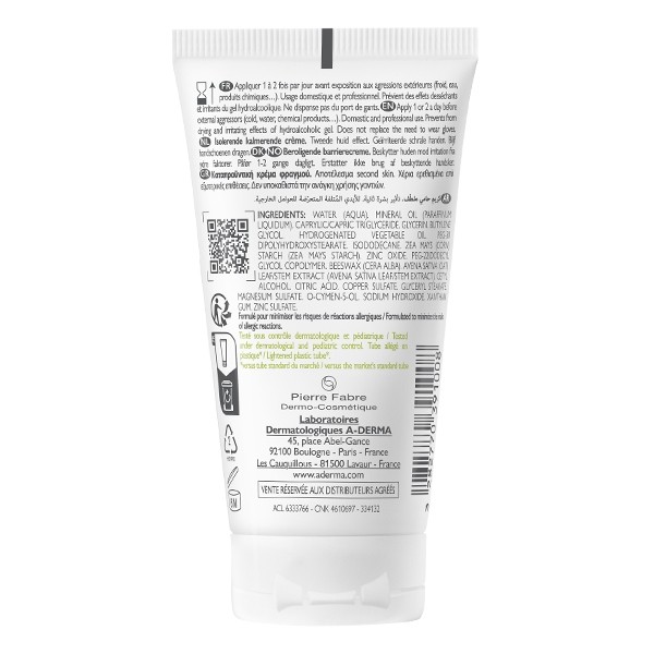 A Derma Dermalibour+ Barrier crème isolante apaisante mains
