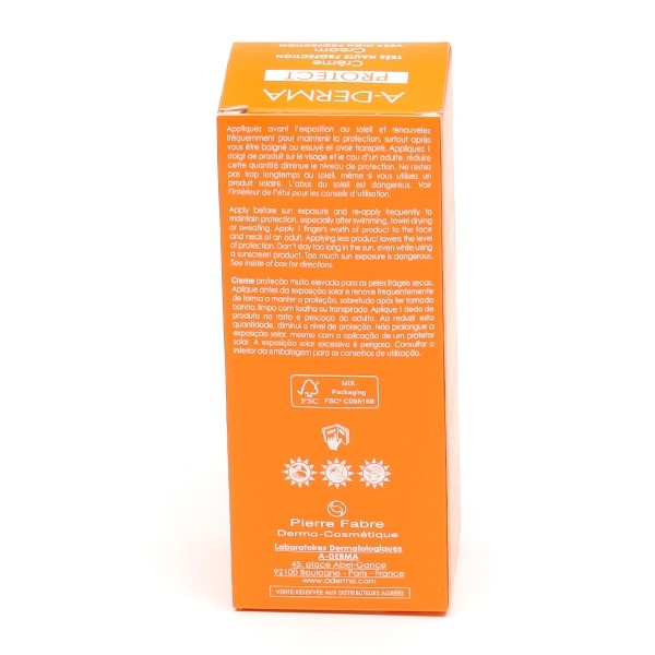 A Derma Protect crème solaire SPF 50+