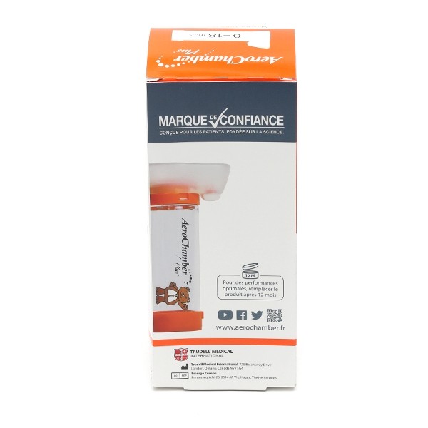 Chambre d'inhalation Aerochamber Plus 0-18 mois