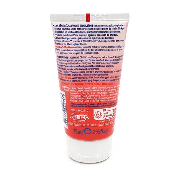 Akileïne Crème réchauffante Pieds froids