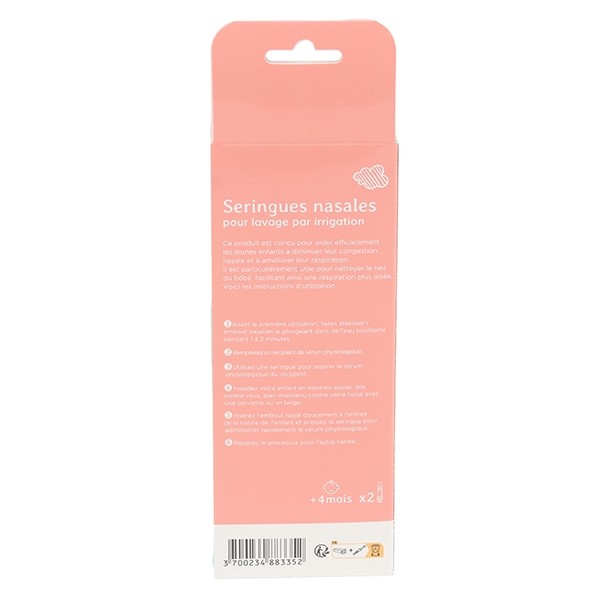 Seringues nasales pour bébé motif animaux