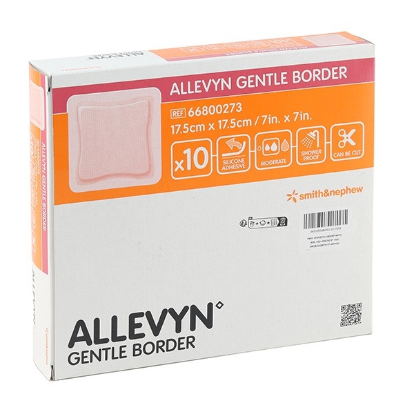 Allevyn Gentle Border Carré pansement adhésif siliconé