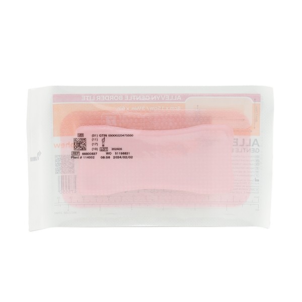Allevyn Gentle Border Lite Rectangle pansement adhésif siliconé