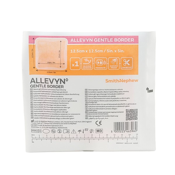 Allevyn Gentle Border Carré pansement adhésif siliconé