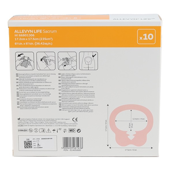 Allevyn Life Sacrum pansement adhésif siliconé