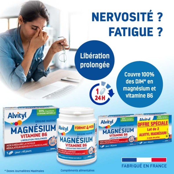 Alvityl Magnésium vitamine B6 comprimés
