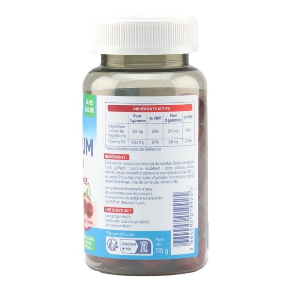 Alvityl Magnésium vitamine B6 gummies Cerise