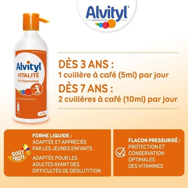 Alvityl Vitalité sirop multivitaminé
