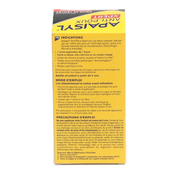 Apaisyl Xpert lotion anti-poux et lentes