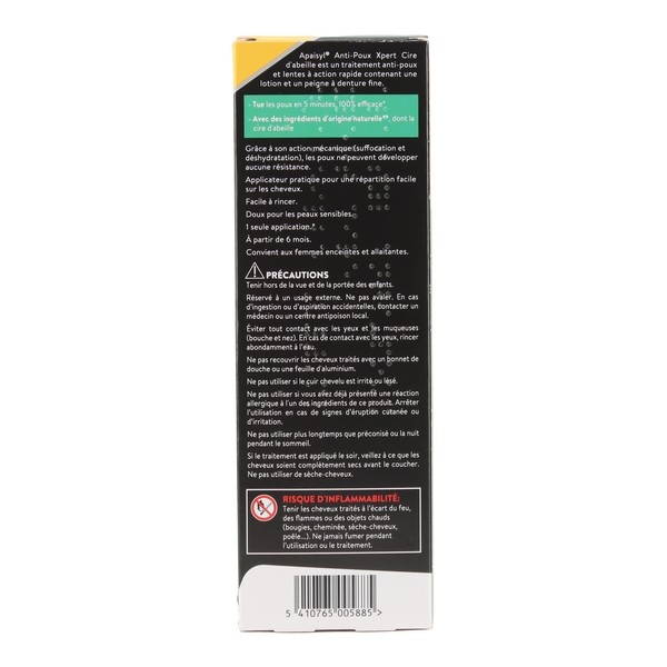 Apaisyl Xpert Cire d'abeille lotion anti-poux et lentes