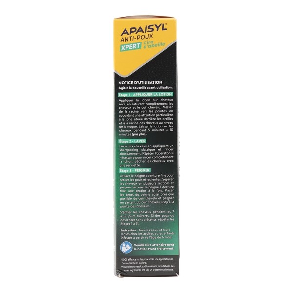Apaisyl Xpert Cire d'abeille lotion anti-poux et lentes