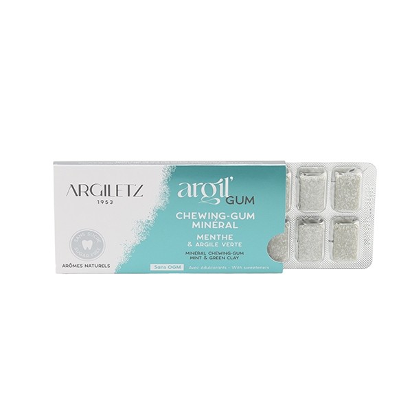 Argiletz chewing-gum à l'argile verte arôme menthe