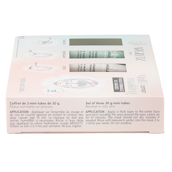 Argiletz Coffret Trio Masques Argile Peaux grasses
