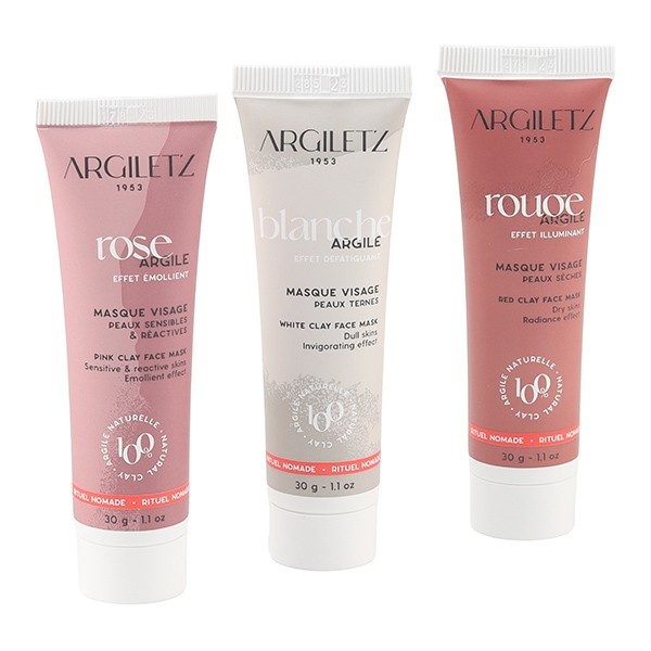 Argiletz Coffret Trio Masques Argile Peaux Sensibles