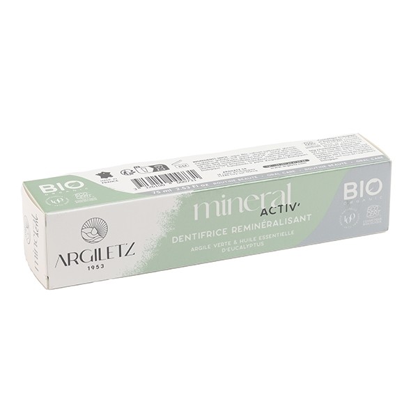 Argiletz Dentifrice reminéralisant Argile verte et Eucalyptus bio