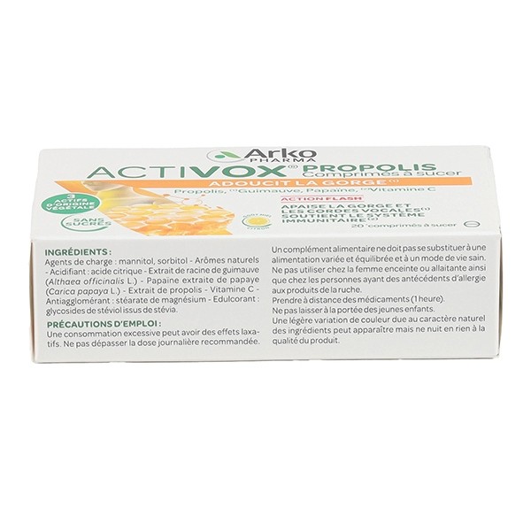 Activox Propolis miel citron comprimés