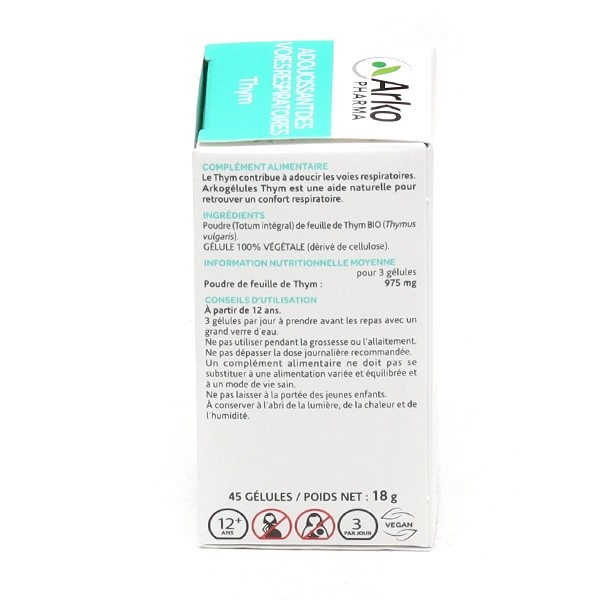 Arkogélules thym Bio gélules
