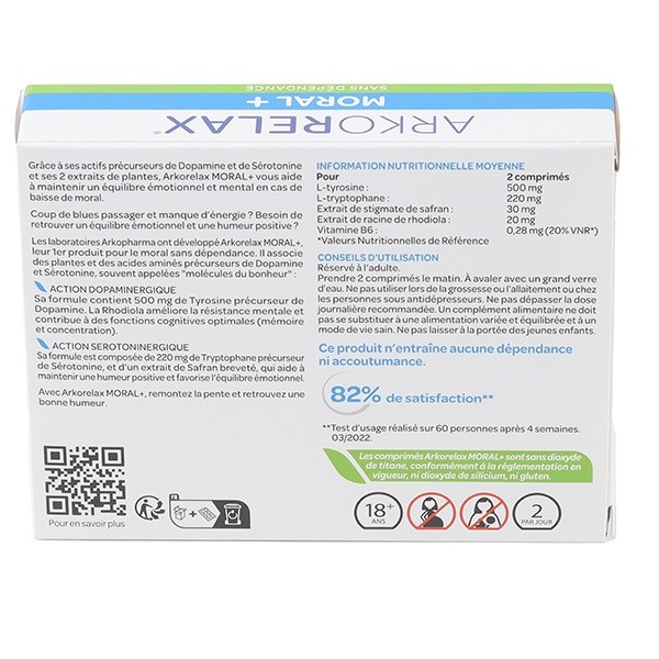 Arkorelax Moral+ comprimés