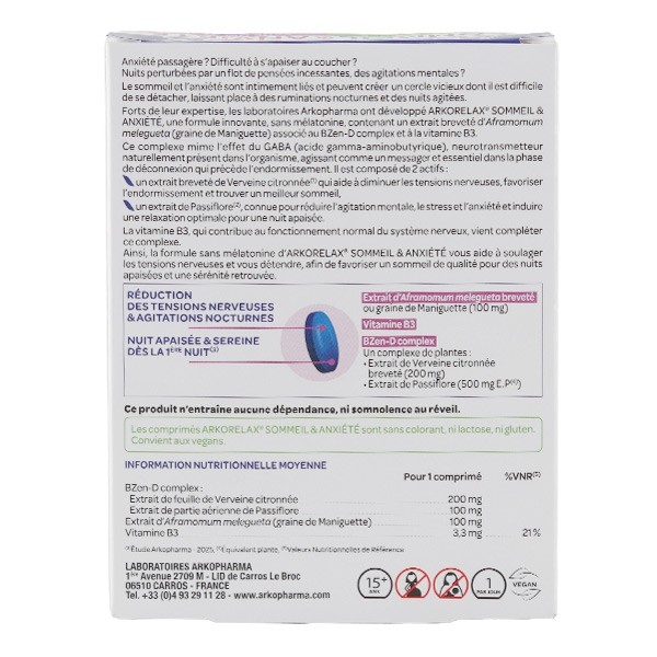 Arkorelax Sommeil et Anxiété comprimés