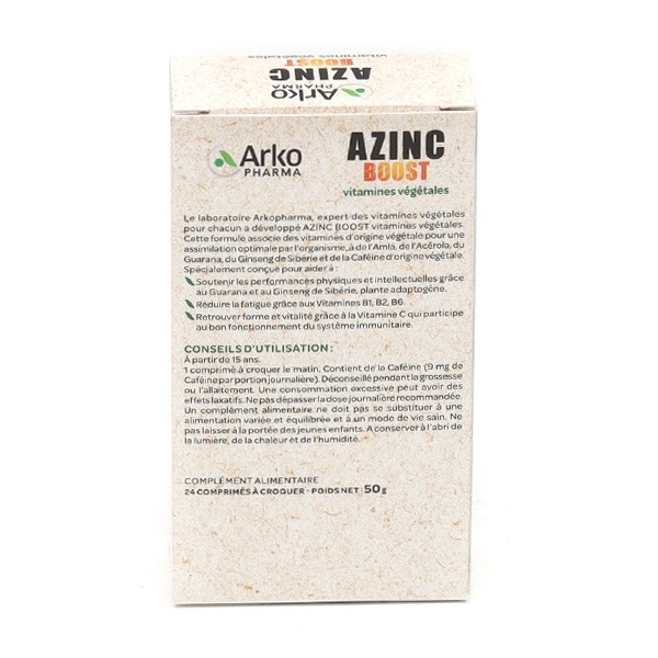 Azinc Boost Vitamines végétales comprimés