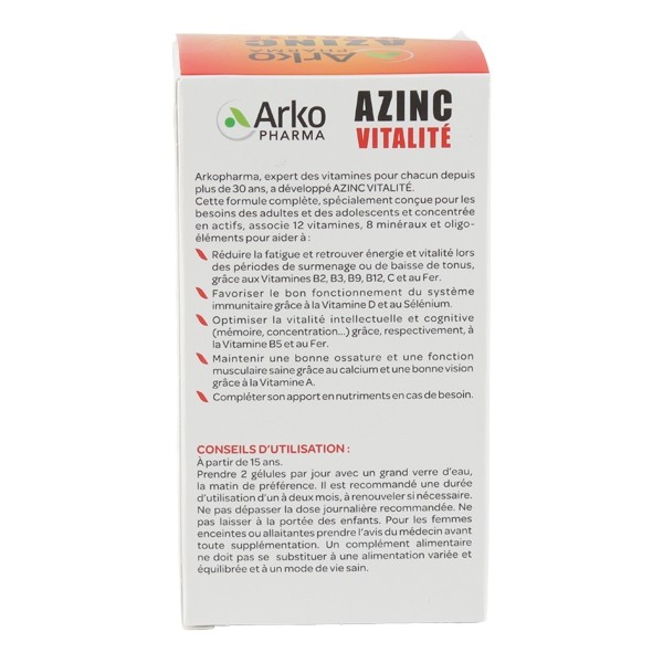 Azinc Vitalité gélules multivitamines