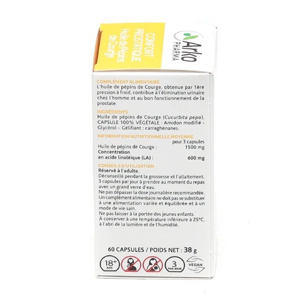 Arkogélules huile de pépins de courge capsules