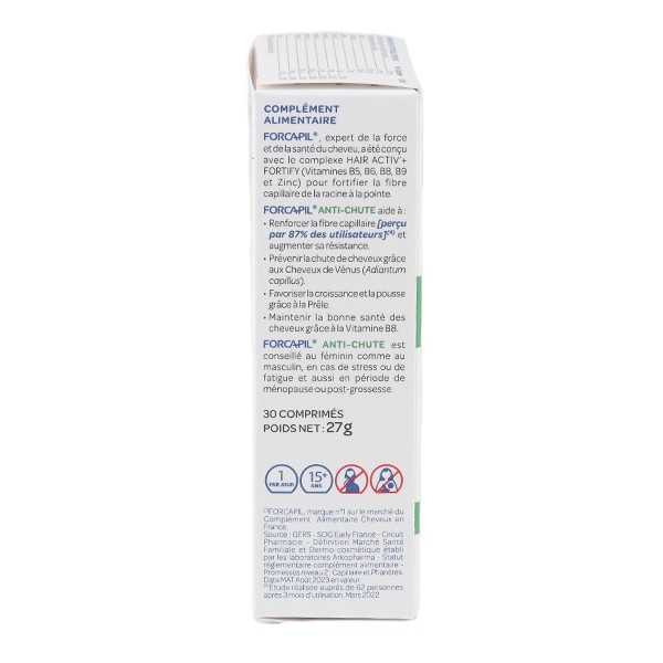 Forcapil Anti-Chute comprimés Cheveux et ongles